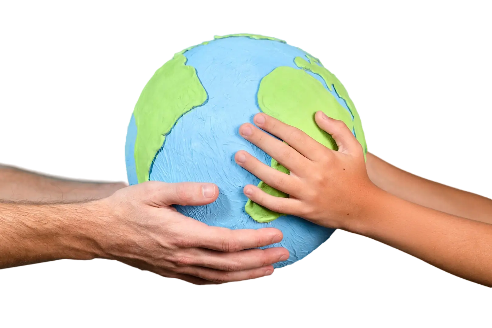 درباره ما 3 Paper style earth globe shape hands